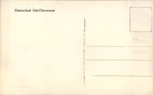 Ak Dziwnów Ostseebad Dievenow Pommern, Segelboot auf dem Meer