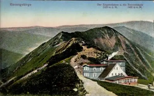 Ak Královéhradecký kraj Region Königgrätz, Rennerbaude, Der Ziegenrücken