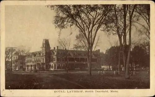 Ak South Deerfield Massachusetts USA, Hotel Lathrop
