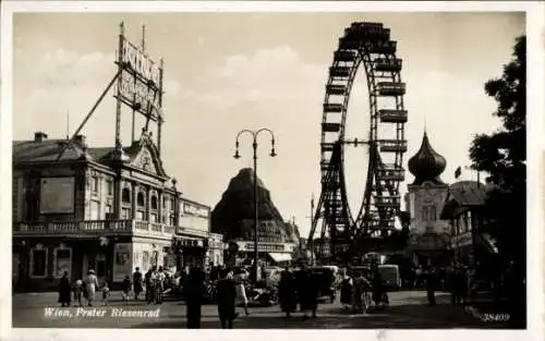 Ak Wien 2. Leopoldstadt, Prater, Riesenrad, Kino