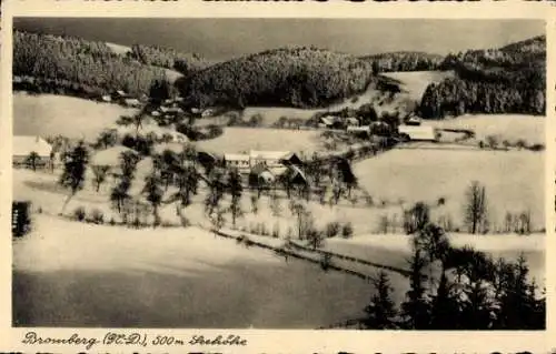 Ak Bromberg Niederösterreich, Winteransicht