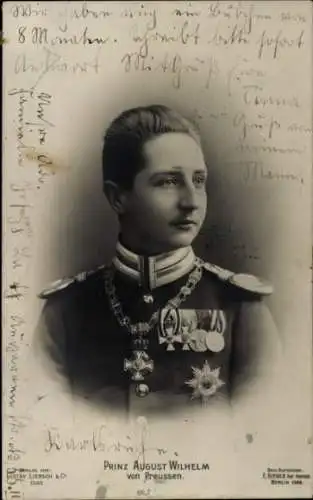 Ak Prinz August Wilhelm von Preußen, Portrait