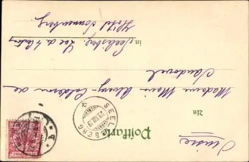 Litho Liebespaar, Soldat in Uniform, Frau auf Tisch sitzend