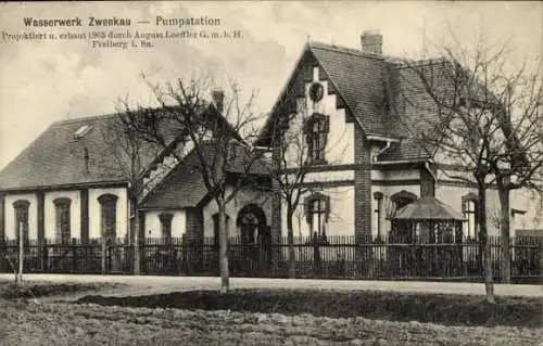 Ak Zwenkau in Sachsen, Wasserwerk, Pumpstation