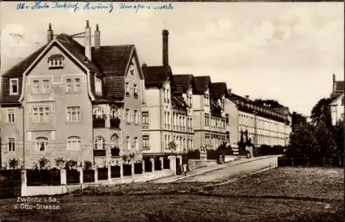 Ak Zwönitz im Erzgebirge Sachsen, Vorderansicht von Gebäuden, v. Otto-Straße