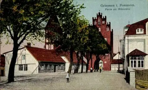 Ak Grimmen in Mecklenburg Vorpommern, am Mühlentor