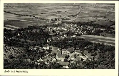 Ak Kleinaltdorf und Großaltdorf Vellberg in Württemberg, Fliegeraufnahme