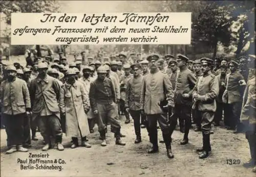 Ak Kriegsgefangene Franzosen werden verhört, I WK