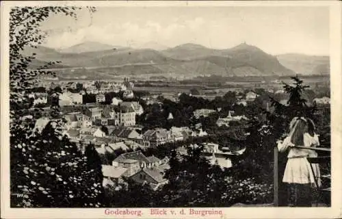 Ak Bad Godesberg Bonn am Rhein, Gesamtansicht, Burgruine