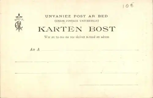 CPA Les Chansons de Botrel, Le Petit Goret