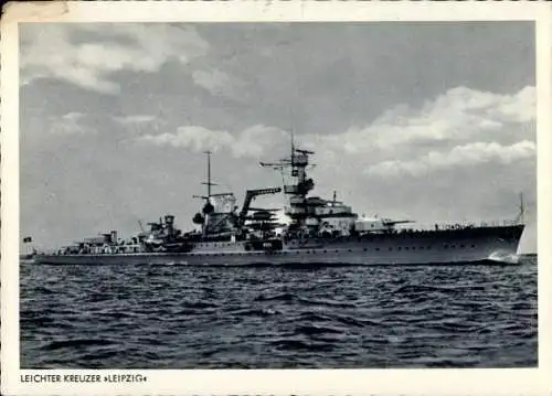 Ak Deutsches Kriegsschiff, Leichter Kreuzer Leipzig