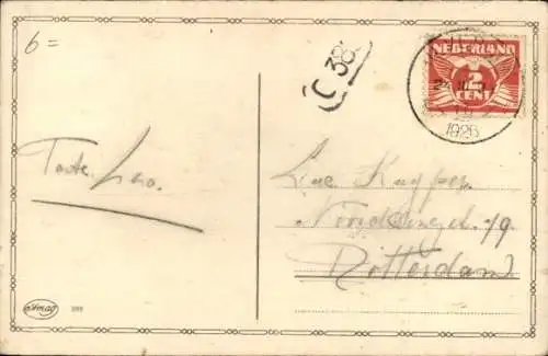 Ak Kinder im Segelboot, Stürmisches Meer