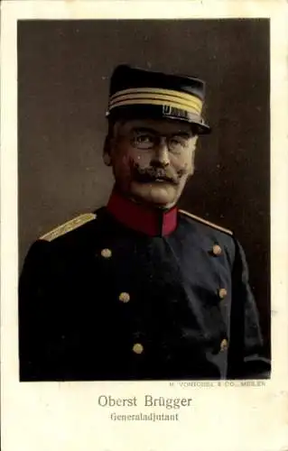 Ak Generaladjutant Oberst Brügger, Portrait