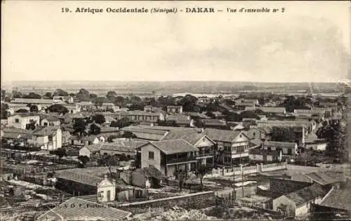 Ak Dakar Senegal, Vogelperspektive auf  Gebäude, Stadtansicht, Westafrika