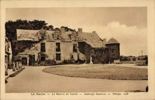 Ak La Baule Loire Atlantique, Manoir de Careil, berühmtes Gasthaus, Telefonnummer 2.29