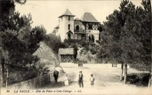 CPA La Baule Loire Atlantique, Allée du Pilier et Cady-Cottage