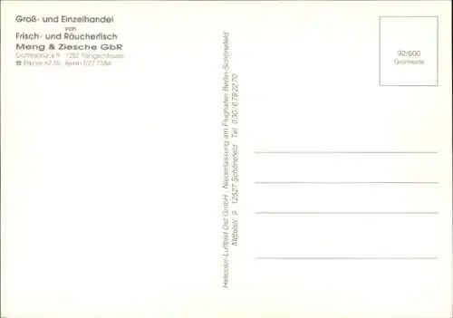 Ak Löcknitz in Vorpommern, Luftaufnahme von  Seen, Orte, Fischfang & Räucherei