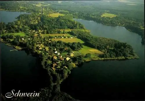 Ak Schwerin in Mecklenburg, Luftbild