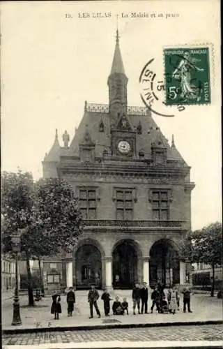 Ak Les Lilas Seine Saint Denis, Mairie, Place