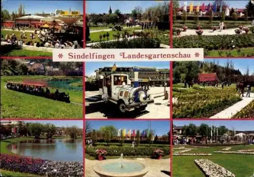 Ak Sindelfingen in Württemberg, Sindelfingen Landesgartenschau, Blumen, Parkanlagen, Menschen, Zü