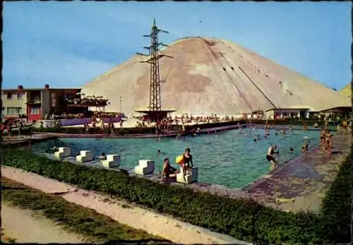 Ak Hirschau in der Oberpfalz, Monte Kaolino, Schwimmbad, Salzberg, Ferienanlage, Menschen, Café M