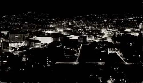 Ak Stuttgart in Württemberg, Panorama bei Nacht
