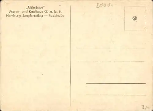 Ak Hamburg Mitte Neustadt, Jungfernstieg, Alsterhaus