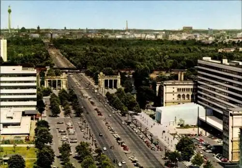 Ak Berlin Tiergarten, Straße des 17. Juni, Luftbild