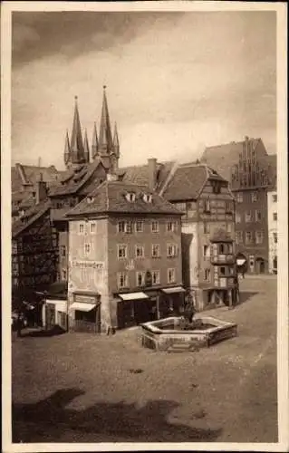 Ak Cheb Eger Region Karlsbad, Stöckl mit Brunnen