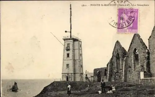 Ak Plougonvelin Finistère, Pointe de Saint Mathieu, Le Sémaphore