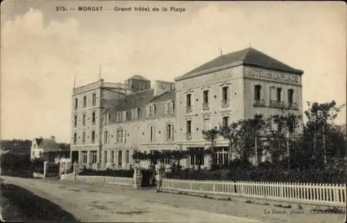 Ak Morgat Crozon Finistère, Grand Hôtel de la Plage, s Gebäude, Foto von Le Doare