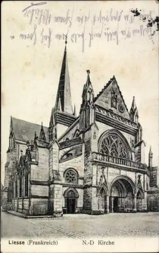Ak Liesse Aisne, Notre-Dame Kirche