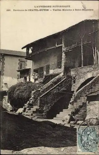 CPA Châtel Guyon Puy de Dôme, Vieilles Maisons à Saint Hippolyte