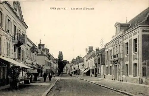 Ak Anet Eure et Loir, Rue Diane-de-Poitiers
