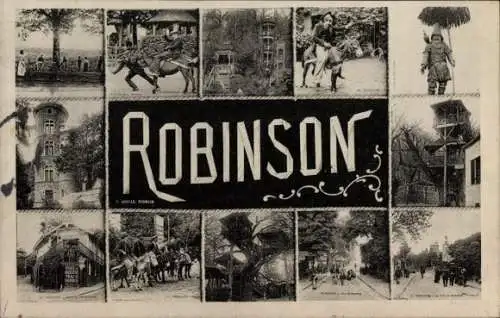 Ak Barr Elsass Bas Rhin, Verschiedene Bilder, Robinson, Reiter, Wälder, Bauwerke, Menschen