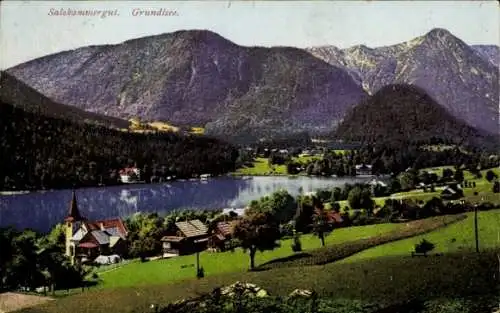 Ak Grundlsee Salzkammergut Steiermark, Gesamtansicht