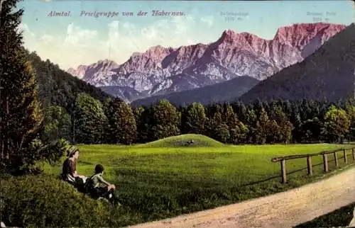 Ak SteiermarkPrielgruppe von der Habernau, Almtal, Zwillingskogl, Großer Priel