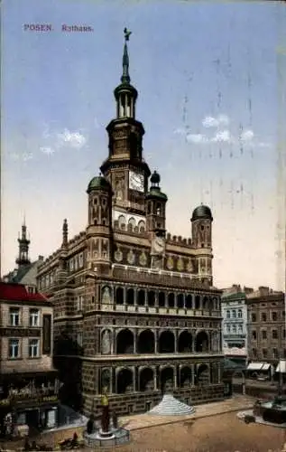 Ak Poznań Posen, Rathaus, Ratusz