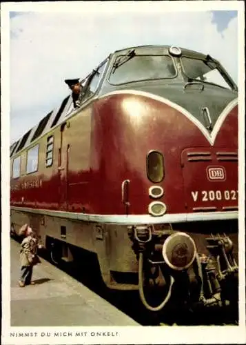 Ak Deutsche Bahn, Eisenbahn, Lokomotive Nr. V20002