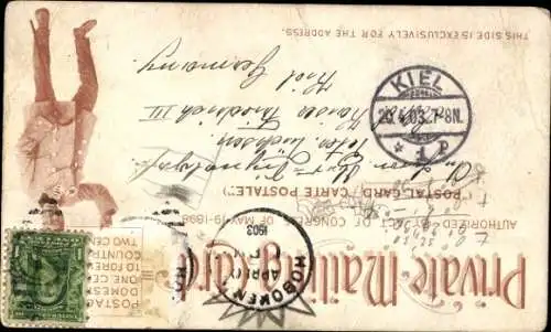 Ak Afroamerikanischer Junge, Schuhputzer