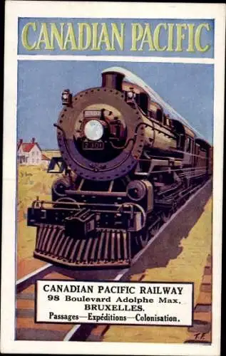 Künstler Ak Kanadische Eisenbahn, Canadian Pacific Railway, Werbung