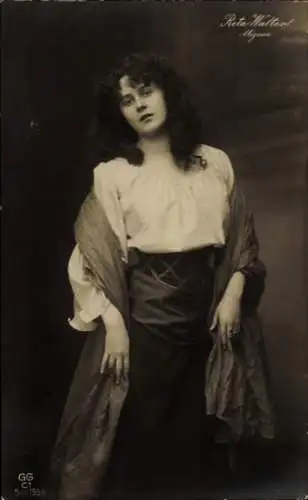 Ak Opernsängerin Reta Walter, Portrait als Mignon