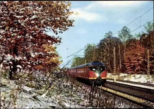 Ak Deutsche Eisenbahn, Bundesbahn, Winteransicht