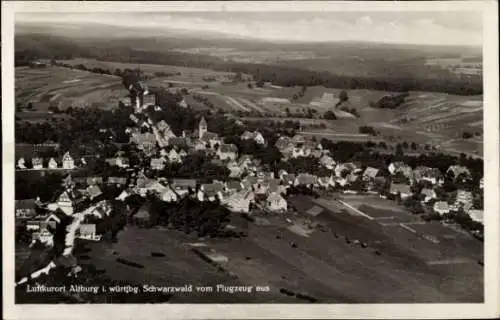 Ak Altburg Calw im Schwarzwald, Luftaufnahme von  Schwarzwald, mit vielen Gebäuden