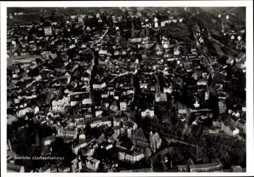 Ak Iserlohn im Märkischen Kreis, Fliegeraufnahme