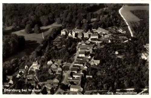 Ak Ettersburg in Thüringen, Luftaufnahme