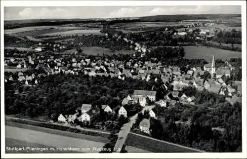 Ak Plieningen Stuttgart in Württemberg, Fliegeraufnahme, Gasthaus zur Post