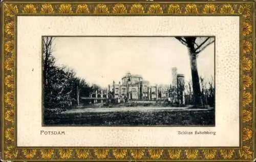 Präge Passepartout Ak Potsdam, Schloss Babelsberg