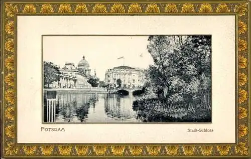 Präge Passepartout Ak Potsdam, Stadt-Schloss