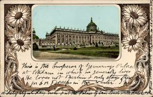 Passepartout Ak Potsdam, Neues Palais